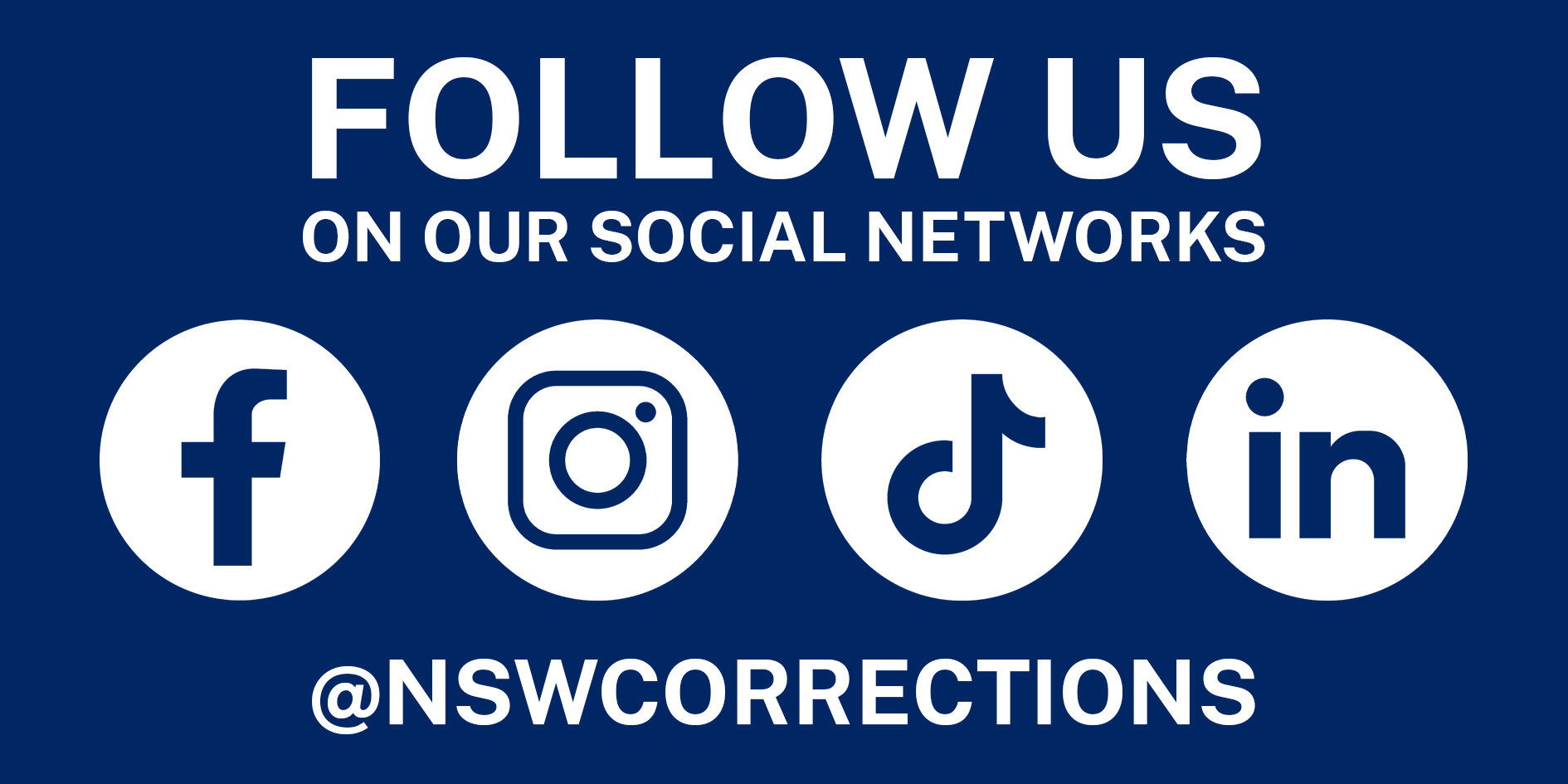 Follow us on our social networks @nswcorrections