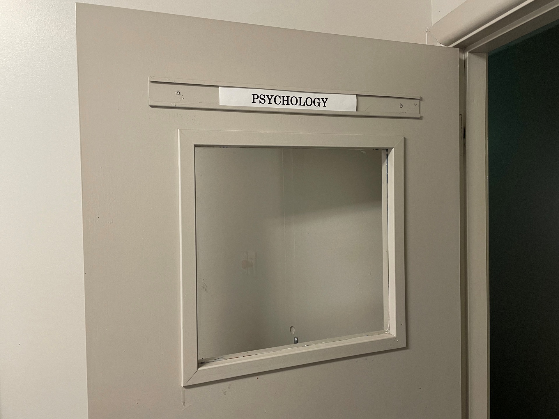 Doorway with Psychology sign
