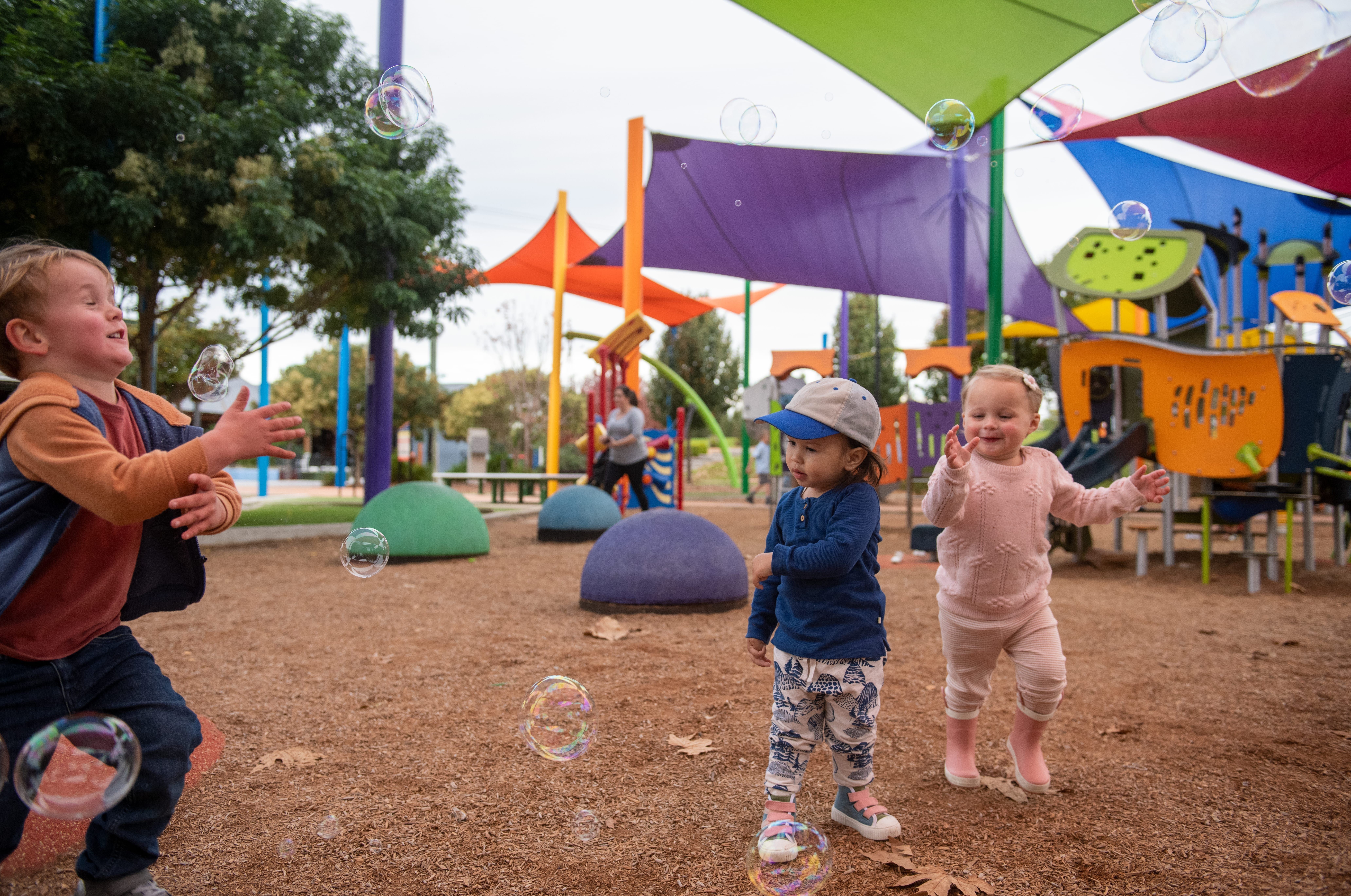 A photo of kids playing at Tamworth Regional Playground