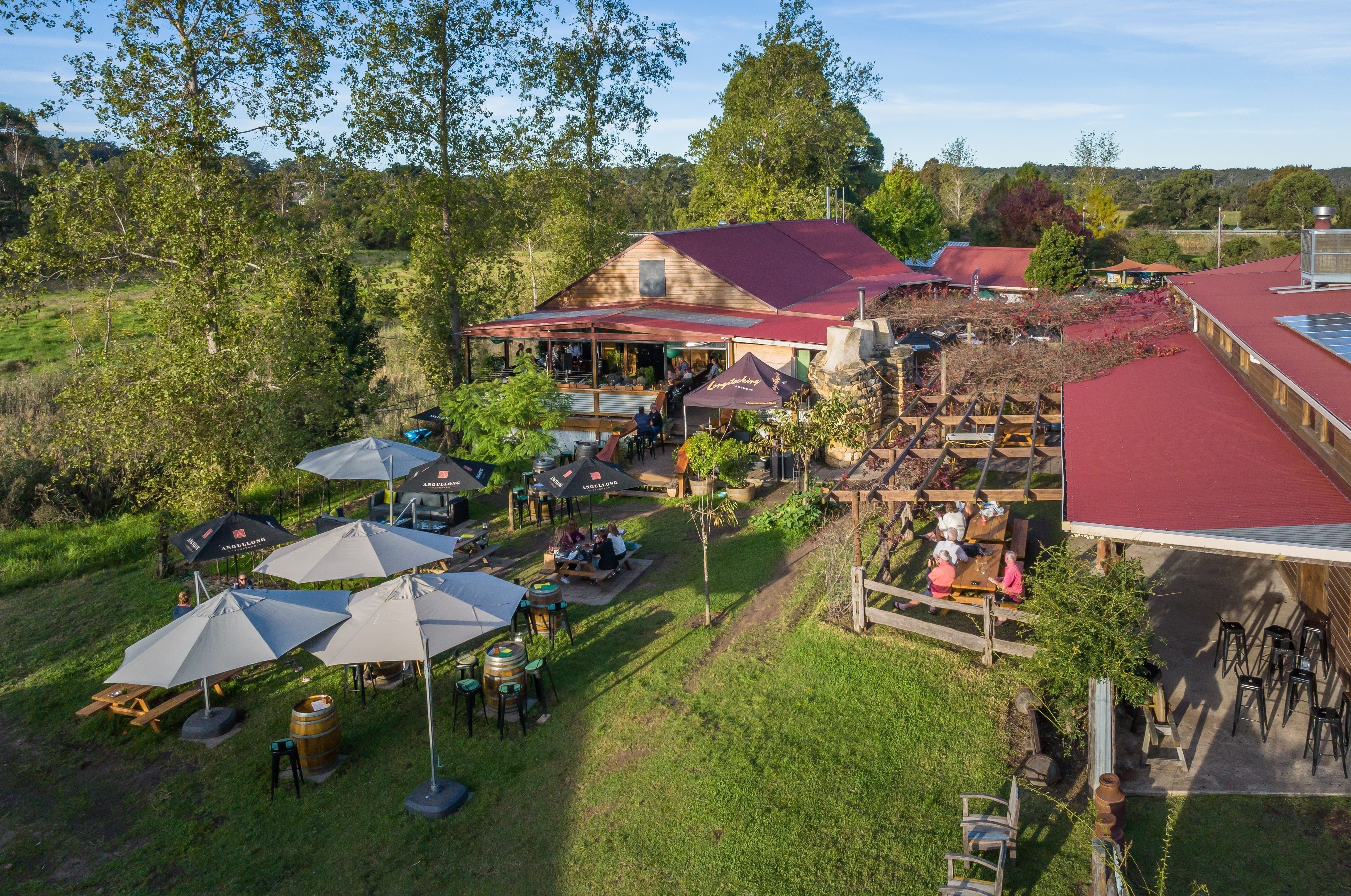 An aerial photo of Longstocking Brewery