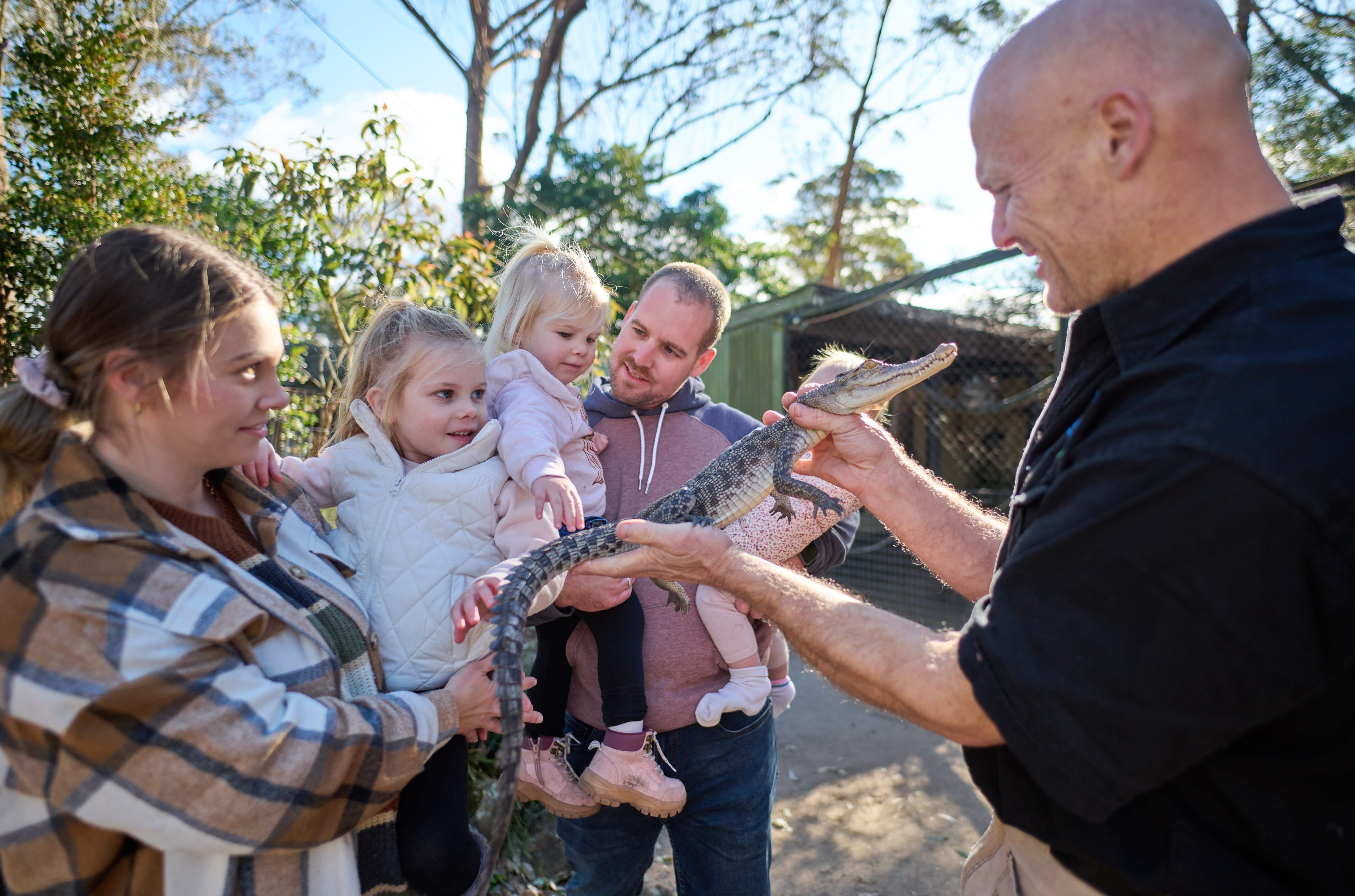 A photo of a family at Shoalhaven Zoo