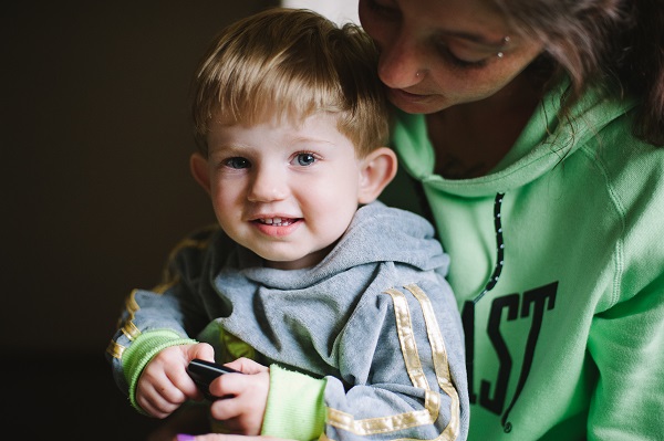 Sam and her son