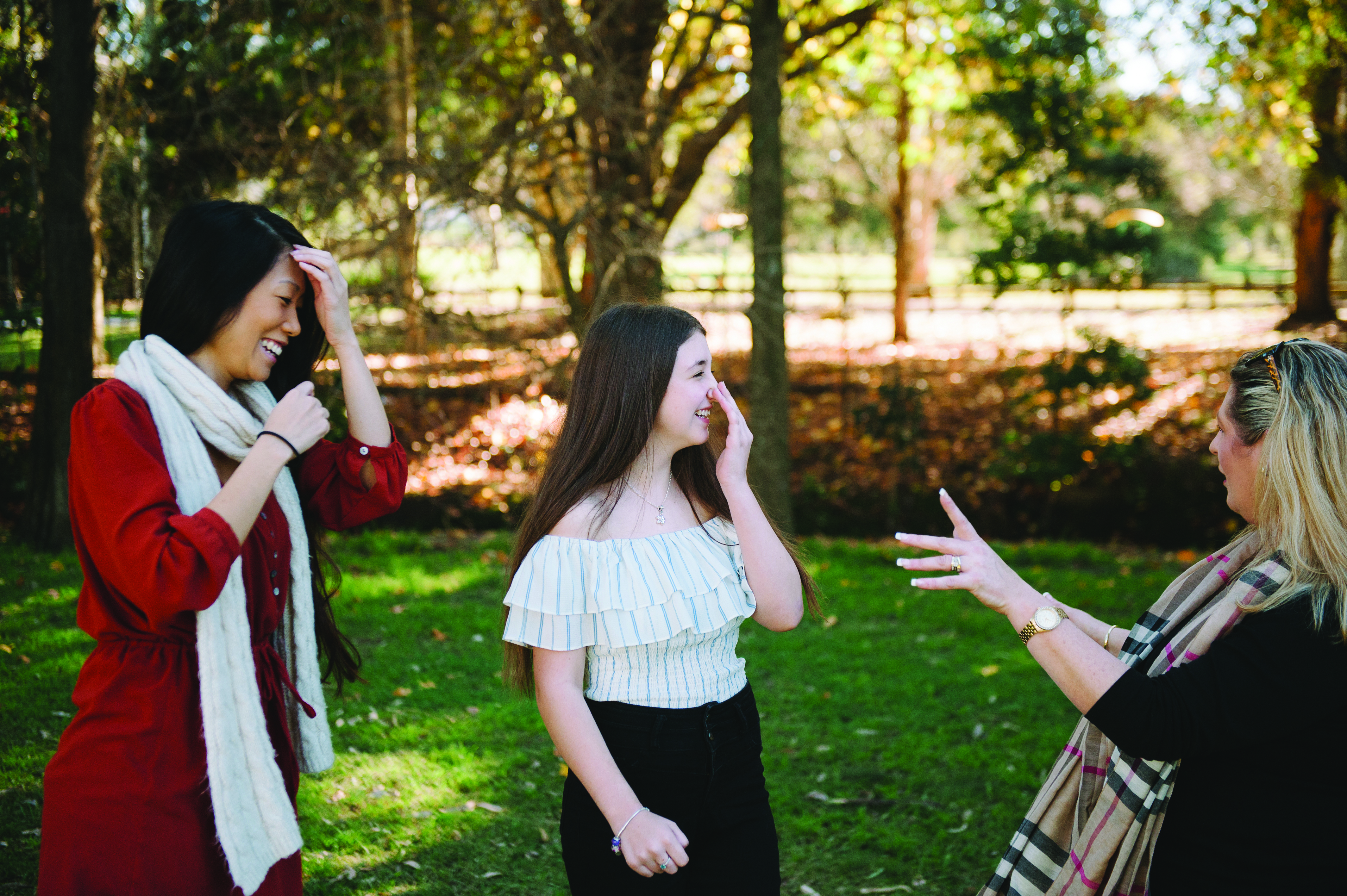 A picture of Lexi, Jessica and Jean laughing