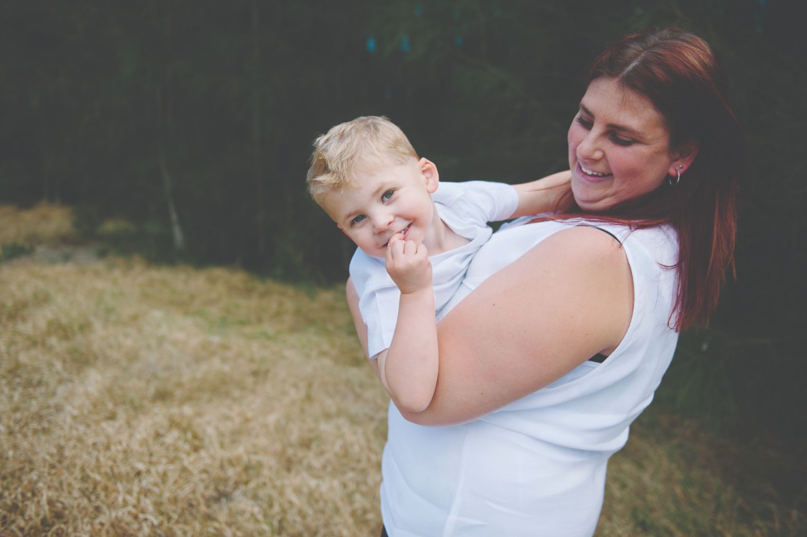 Ashley and her son Ricky playing