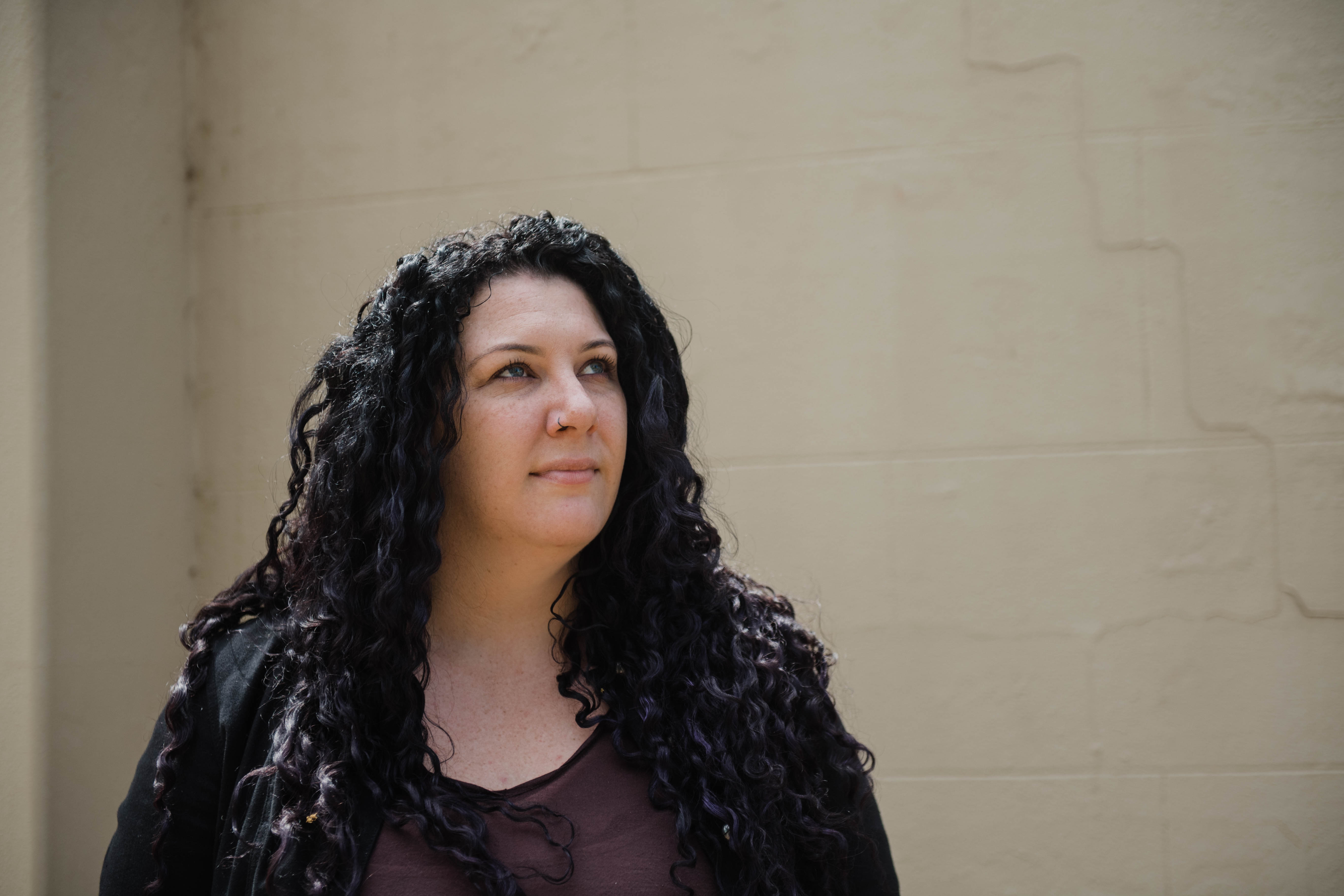 A picture of a woman staring off into the distance 