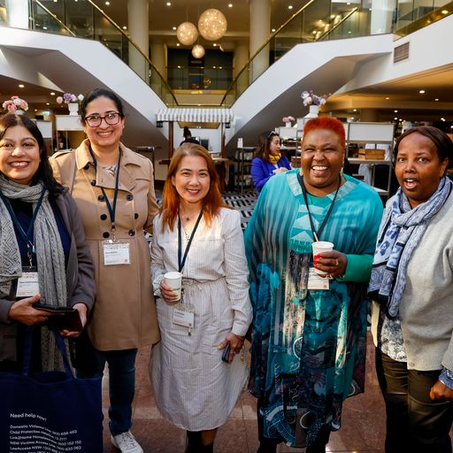 Group of people at womens forum