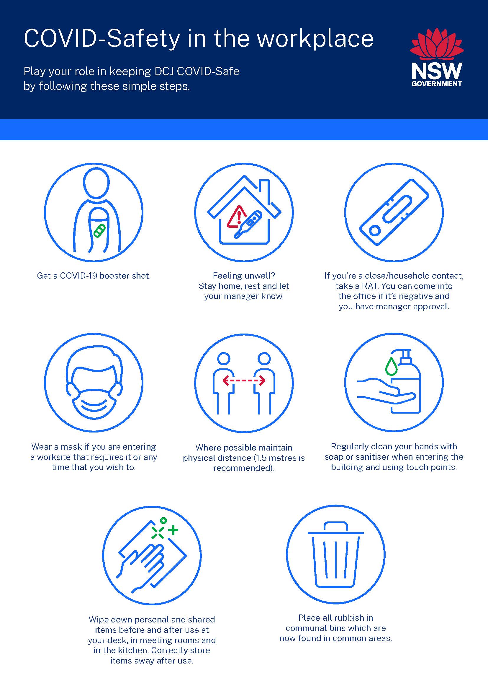 COVID-safety in the workplace guidance poster