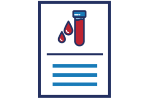 A blood test document.