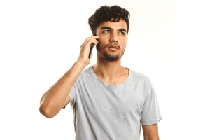 A person explaining a document to someone else.